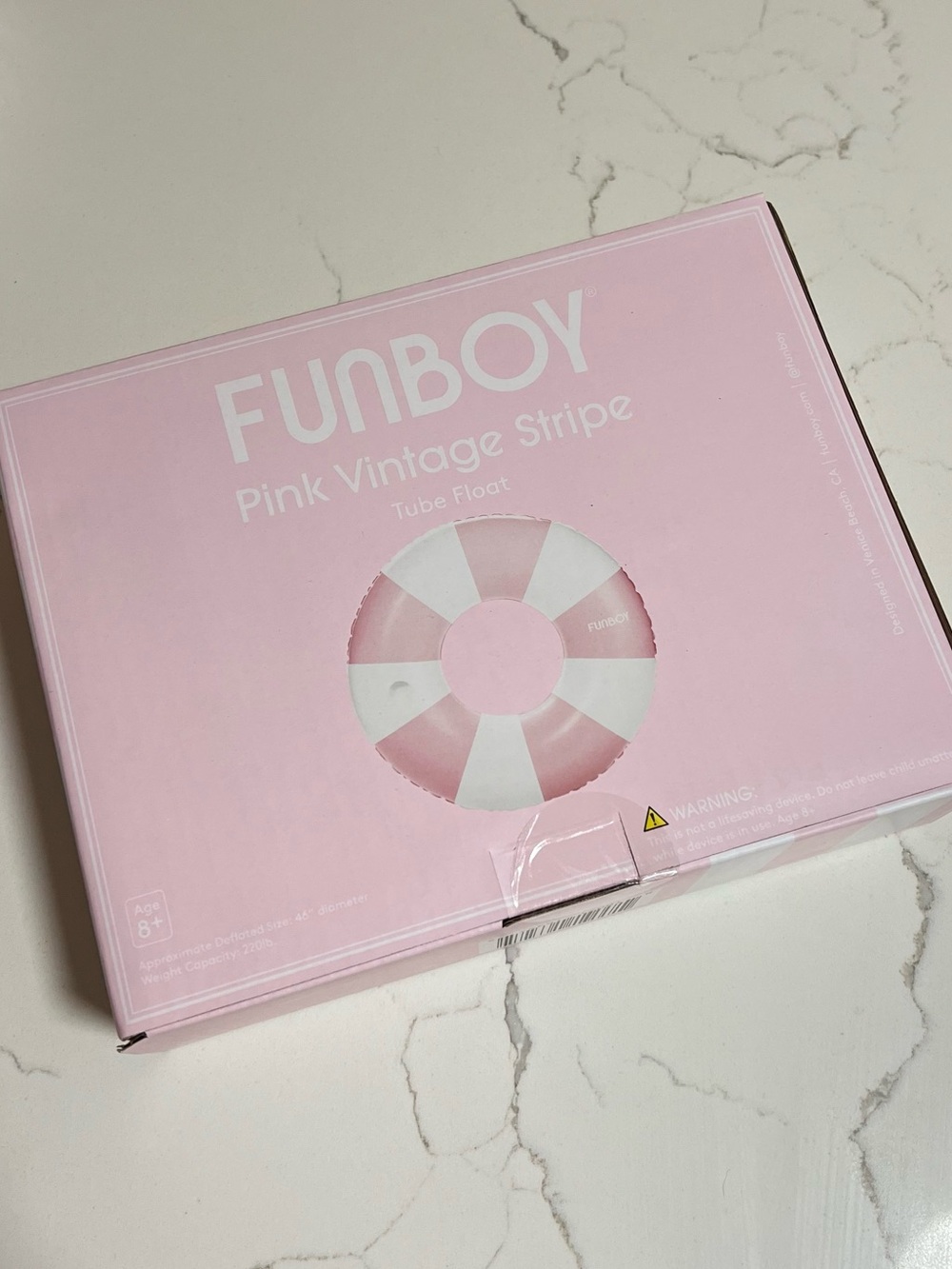 Funboy Pink Vintage Stripe Tube Float